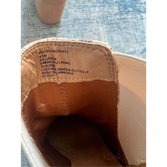 Steve Madden Cream Brown Snake Print Knoxi Pointed Toe Booties Size 8.5 - Picture 5 of 8